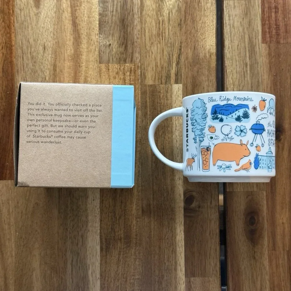 Starbucks North Carolina Been There Series Coffee Mug Ceramic Cup NEW BOX DAMAGE